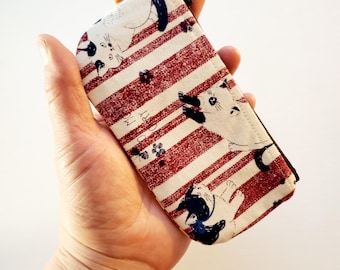 Flat pouch with a key ring - 5" zipper, love more worry less