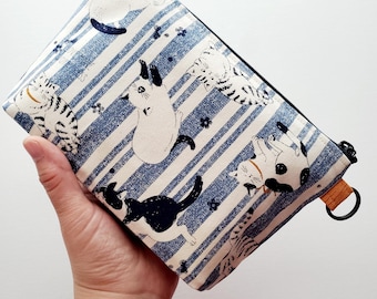 Standing pouch with a key ring - 8"W zipper,  love more worry less