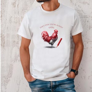 Funny Rooster Joke Tee, Unisex Jersey Short Sleeve Tee, Humor T-Shirt, Gift for Farmers, Quirky Farm Apparel