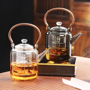 Glass Teapot With Infuser For Loose Tea, 54 oz Heat-Resistant Teapot, High Borosilicate Glass Tea Set, Afternoon Tea Set, Christmas Gift