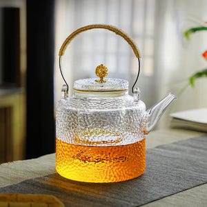 Handmade Glass Teapot, Glass Tea And Water Separation Teapot, Thickened Teapot Can Withstand Open Flame And High Temperature, 1500ml Teapot