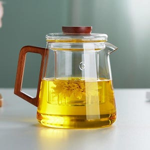 Transparent glass teapot, tea and water separation teapot, heat-resistant glass teapot, lead-free kettle, Kung Fu tea set, gift for him