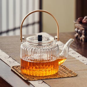 Heat-Resistant Glass Teapot, Japanese Tea Set, Teapot With Infuser,Fruit Flower Teapot,Teapot Suitable For Gas Electric Stoves,Birthday Gift