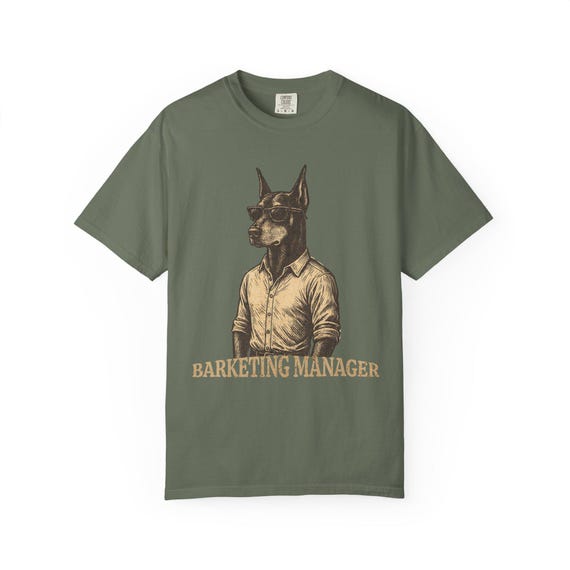 Barketing Manager Shirt, Doberman Owner Gift, Dog lover Gift, Animal Lover Apparel, Unique Dog T-Shirt, Perfect for Birthdays, Gifts