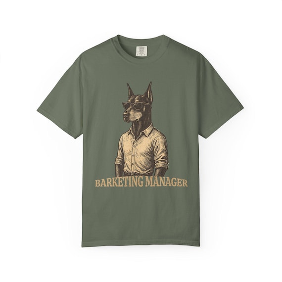 Barketing Manager Shirt, Doberman Owner Gift, Dog lover Gift, Animal Lover Apparel, Unique Dog T-Shirt, Perfect for Birthdays, Gifts