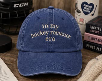 Embroidered Hockey Romance Era Dad Cap, BookTok Inspired Hat