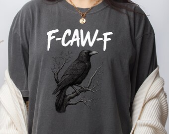 Funny Crow T-Shirt: Moonlit Raven Graphic Tee, Nature Inspired