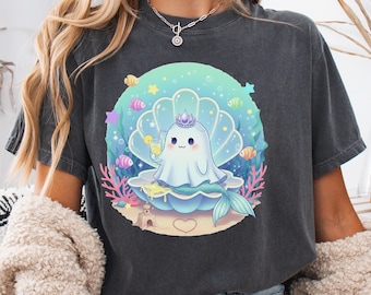 Comfort Colors Boo-maid Shirt: Mermaid Art Nouveau Tee