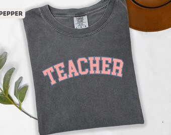 Comfort Colors® Retro Teacher T-Shirt, Elementary School Teacher Tee, Teacher Gift,Teacher Appreciation