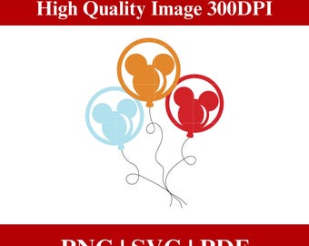 Mickey Balloons SVG: Family Vacation Shirts, Mouse PNG (Digital Download