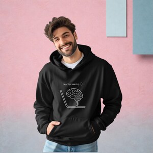 Minimalist Brain Tech Hoodie – Engineer Sweatshirt for Programmers and Thinkers