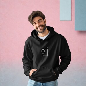 Sweat à capuche câble USB – Sweat-shirt minimaliste pour ingénieurs, développeurs et gamers – Cadeau geek pour programmeurs et passionnés de technologie – Pull unisexe