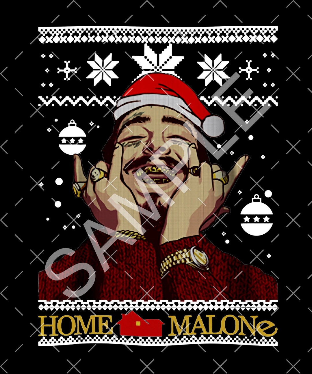Home Malone Ugly Sweater Png, Post Malone Png, Family Vacation Png ...