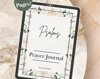 Psalms Prayer Journal | 75-Day Digital Bible Study Notebook | SOAP Method | Christian Printable