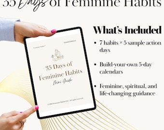 Christian Feminine Habits Guide: Faith-Based Daily Tracker (Instant PDF Download)