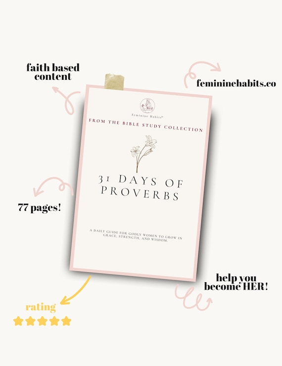 31 Days of Proverbs Bible Study Guide: Daily Devotional for Women (PDF Download)