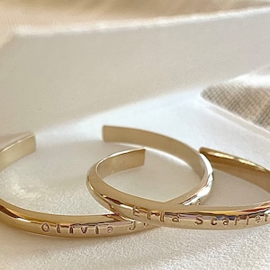 Baby, Toddler, Child 14K gold filled bracelet available with hand stamped personalization