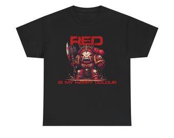 Camiseta gráfica de ciencia ficción Berserker: armadura roja, regalo para gamers geeks
