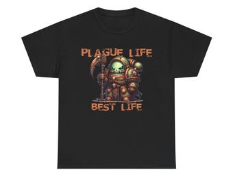 Camiseta de jugador de Plague Life: Camiseta de cruzado de ciencia ficción oscura