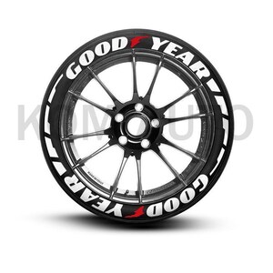 Goodyear Stripe Tire Stickers – Tire Lettering & Permanent Tire Decals for All Vehicles – 8 pcs 4 All Tires Full Set