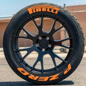 P Zero Tire Stickers – Tire Lettering & Permanent Tire Decals for All Vehicles – 8 pcs 4 All Tires Full Set