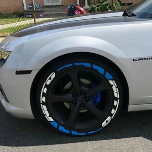 Nitto Stripe Tire Stickers – Tire Lettering & Permanent Tire Decals for All Vehicles – 8 pcs 4 All Tires Full Set