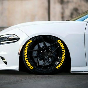 Continental Tire Stickers – Tire Lettering & Permanent Tire Decals for All Vehicles – 8 pcs 4 All Tires Full Set
