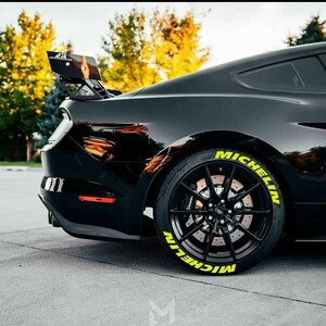 Michelin Tire Stickers – Tire Lettering & Permanent Tire Decals for All Vehicles – 8 pcs 4 All Tires Full Set