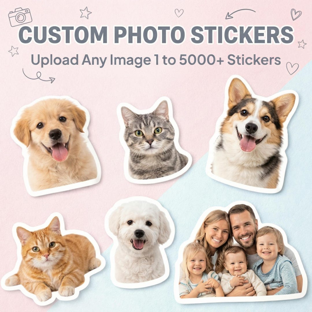 Custom Photo Stickers, Waterproof | Die Cut | Personalized Labels for ...