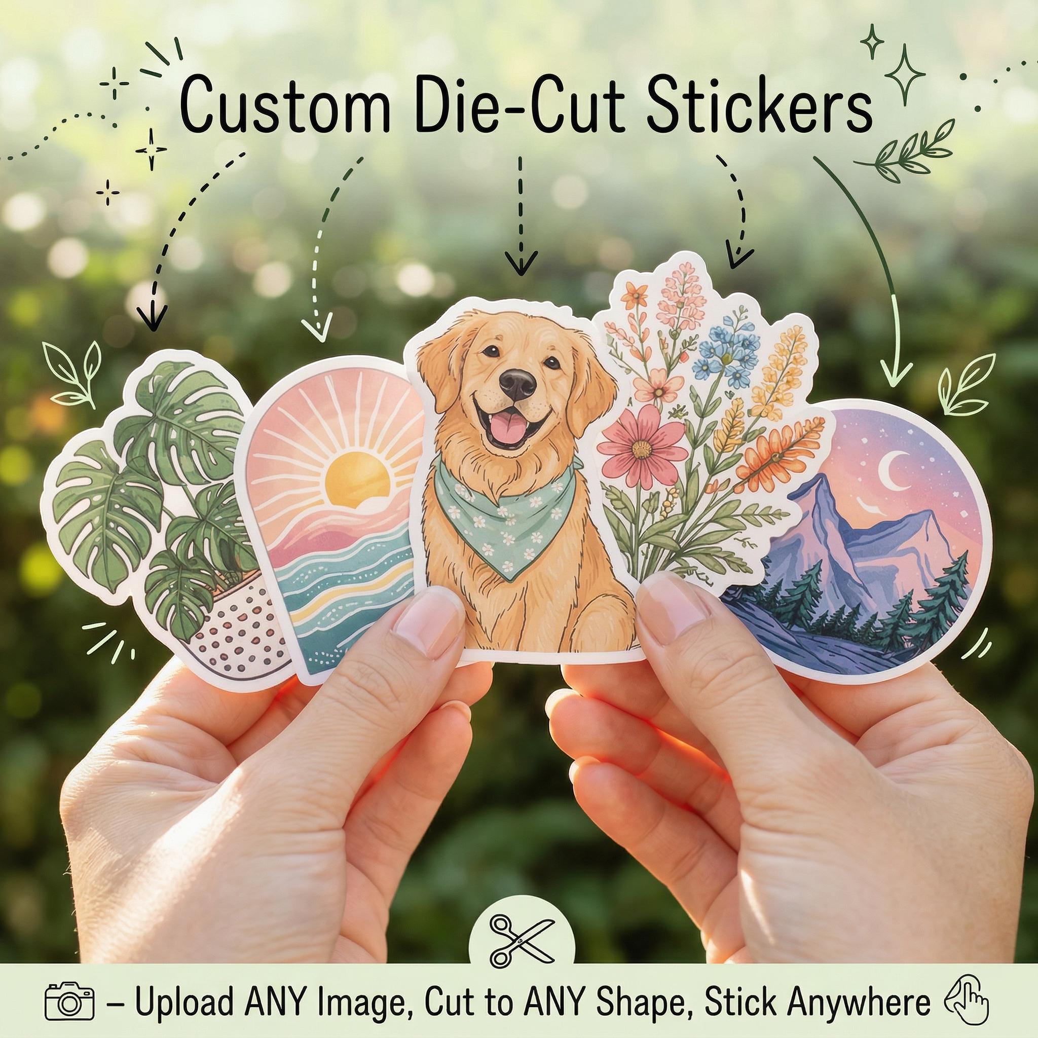 Custom Die Cut Stickers, Personalized Vinyl Decals | Waterproof Durable ...