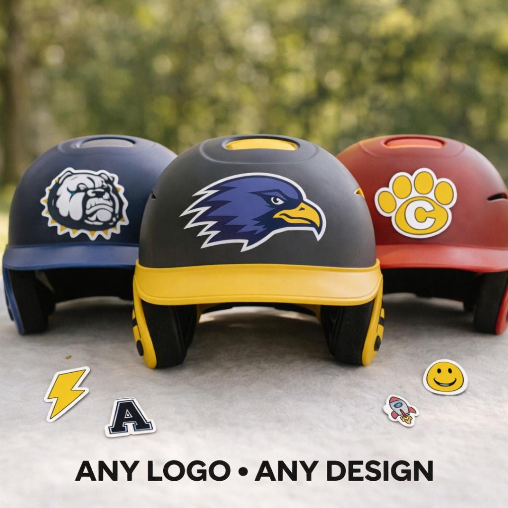 Custom Helmet Stickers, Personalized Logo Decals | Waterproof Vinyl Die ...