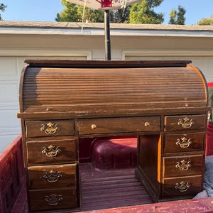 Vintage Roll Top Desk – Restored & Ready | Custom Commission Work Available