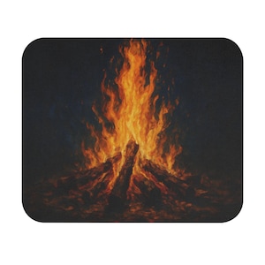 Eternal Blaze Horizontal Campfire Mouse Pad
