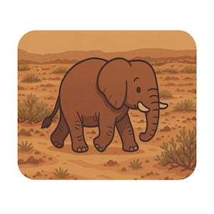 Cute Desert Elephant Mouse Pad