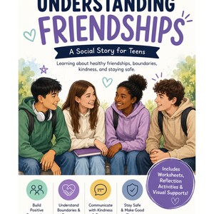 Friendship Social Story Workbook for Autism |Special Needs | Social Skills Activities PDF | Emotional Regulation & Boundaries
