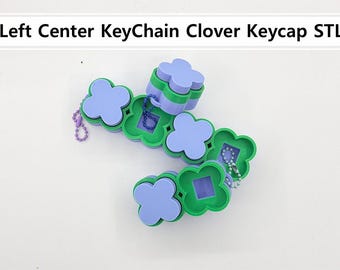 Nakładka na klawisze Clover Fidget Tray (STL) | Lewy środkowy brelok | Klikacz MX Switch | Plik do druku 3D