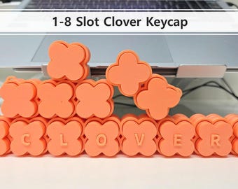 Nakładka na klawisze Clover na 1–8 gniazd Fidget Tray STL | Klikacz biurkowy kompatybilny z MX | 35 plików | W zestawie wersja na brelok