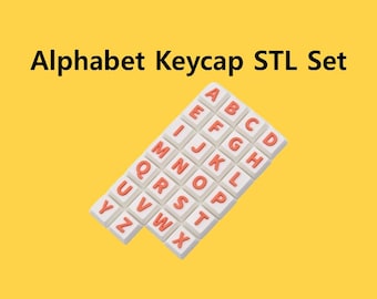 Zestaw nakładek klawiszy alfabetu STL | Kompatybilne z MX | Niestandardowe nakładki klawiszy A–Z do samodzielnego nadruku