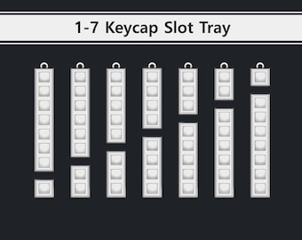 Tacka na 1–7 klawiszy | Tacka Fidget Tray STL zgodna z MX | W zestawie brelok i wersja podstawowa