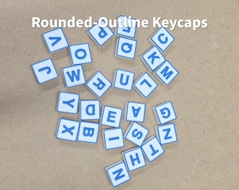 Zestaw nakładek na klawisze STL z zaokrąglonym konturem | Klikacz o płynnym chwycie | Kompatybilny z MX brelok na biurko i do kluczy