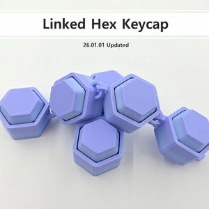 Linked Hex Keycap | Modular Chain Keycap STL Set | MX-Compatible Clicker & Fidget Toy