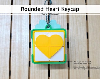 Zaokrąglone nakładki na klawisze w kształcie serca | Plik STL | Zgodne z MX | Zabawka na biurko | Tylko niestandardowe nakładki na klawisze