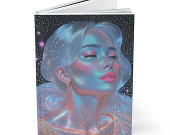 Galaxy Goddess Hardcover Journal, Celestial Lined Notebook