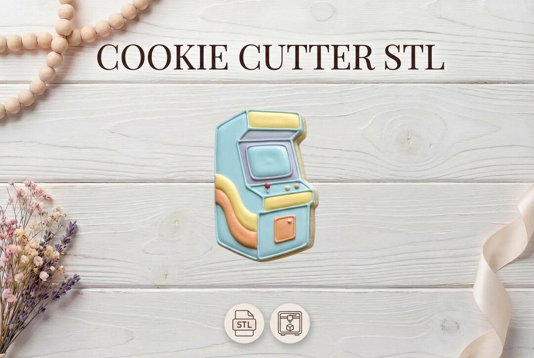 Retro Ride Stl Retro Arcade Cookie Cutter STL | 4 Inch 3D Print File (digital Download ...