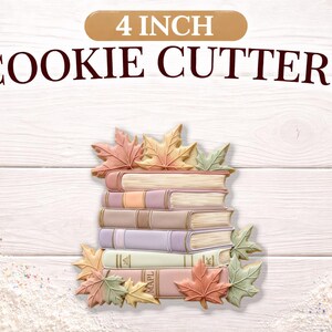 Stack of Books Cookie Cutter | 4 Inch PLA Baking Tool