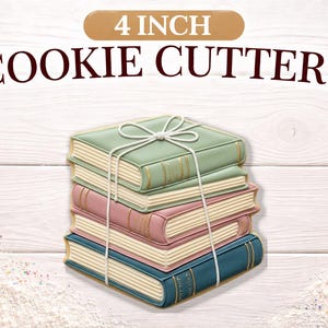 Stack of Books Cookie Cutter | 4 Inch PLA Baking Tool