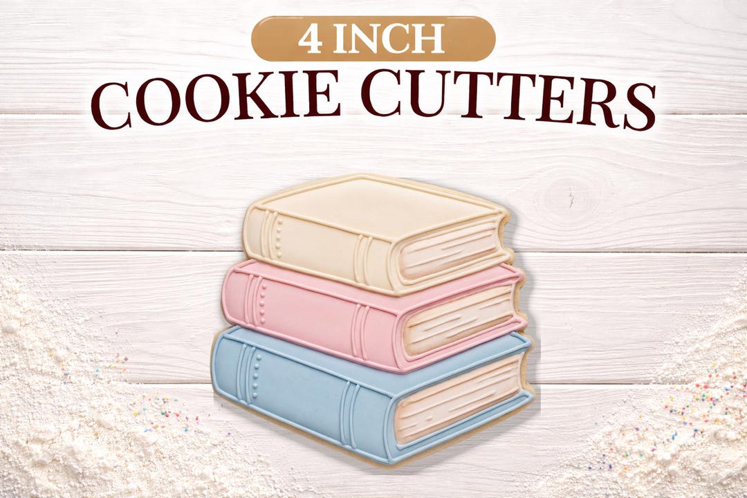 Stack of Books Cookie Cutter | 3D Printed Cutter | Made to Order - Etsy