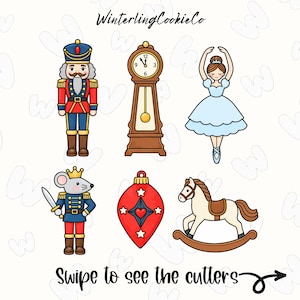 Nutcracker Ballet Christmas Cookie Cutter Bundle | Choose 1–6 | Optional Stamps
