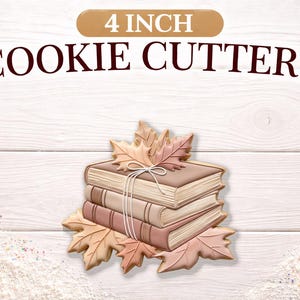 Stack of Books Cookie Cutter | 4 Inch PLA Baking Tool