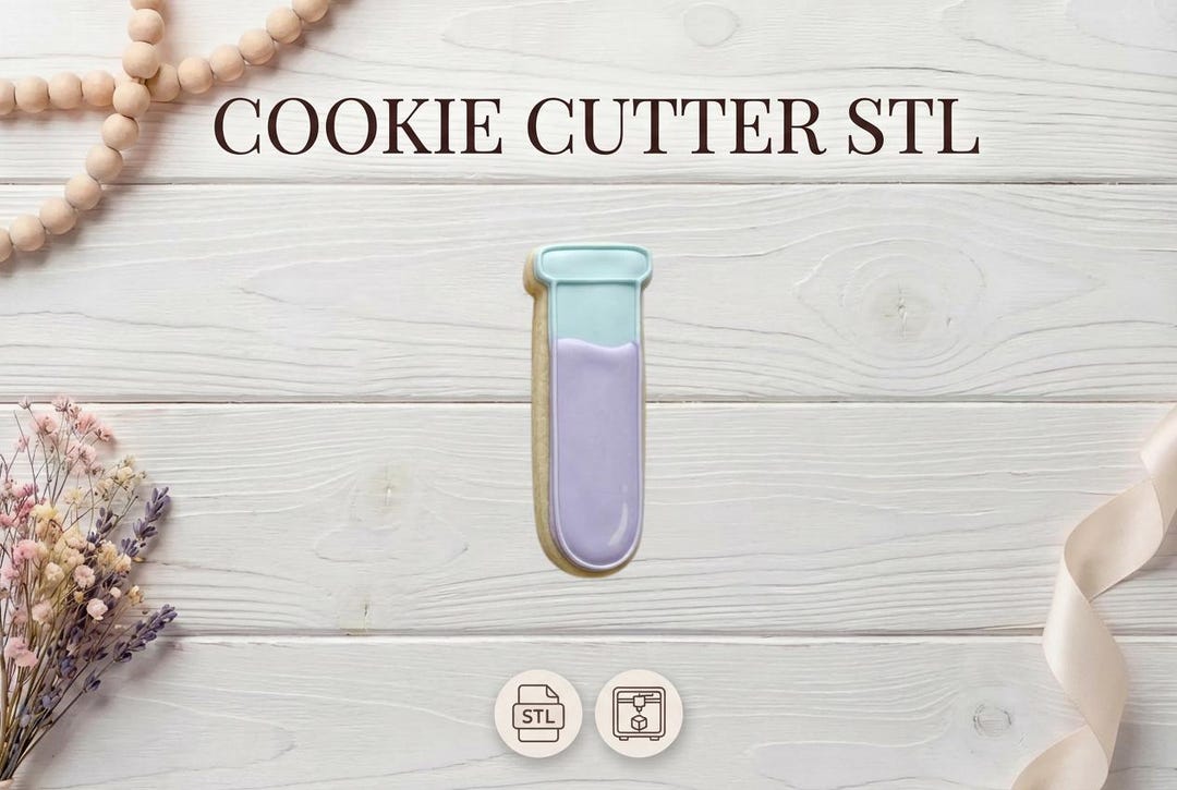 Test Tube Cookie Cutter STL File | 4 Inch Baking Tool (digital Download ...